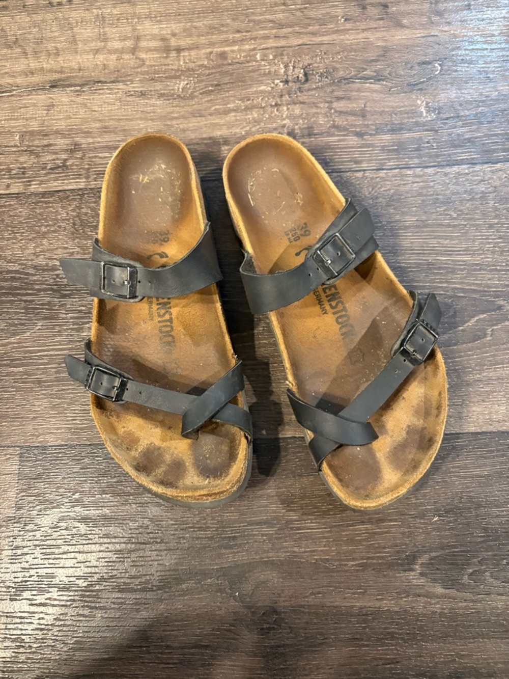 Birkenstock Black Two-Strap Sandals